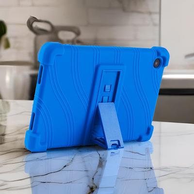 Silicone Case for For TCL Tab 8 LE/WiFi MSoft with Adjustable Stand and Anti-impact Thickened Corners.