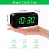 KWANWA Alarm Clock Small Digital Clock Inch Green LED Clock Adjustable Brightness Dim Night Mode Battery Operated Wall Mounted Snooze Bedroom Clock