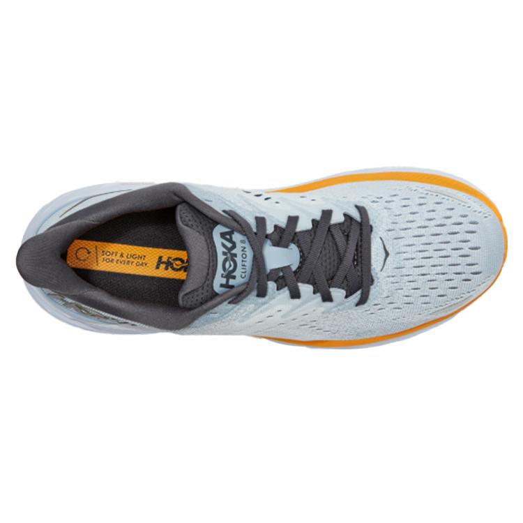 New HOKA ONE ONE Clifton 8 Blue Fog Orange 1119393-BFPA