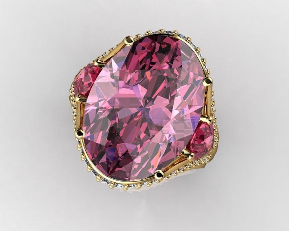 

Viya Is On Sale, Large Pink Zircon Ring With Diamonds In Phnom Penh, And Direct Supply Of Exquisite Women S Jewelry. 12