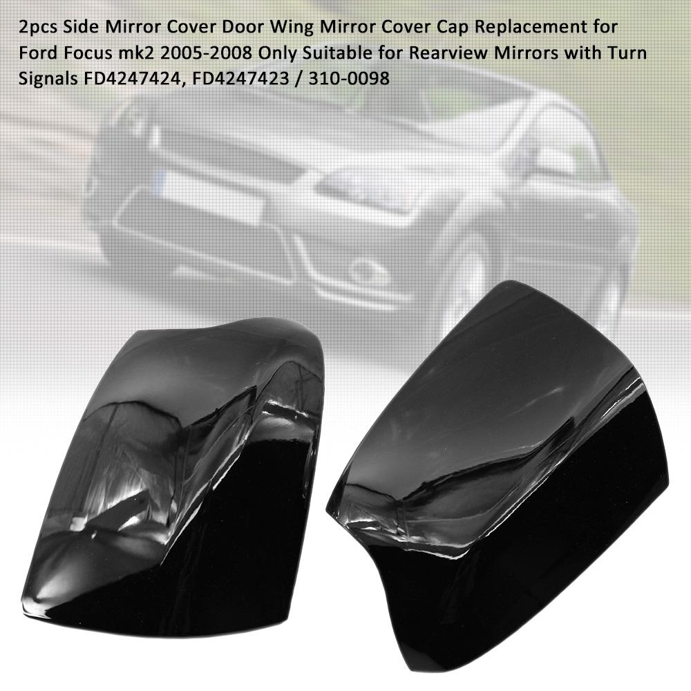 1 Paar Rückspiegelabdeckung, Türflügelspiegel-Abdeckkappe, Ersatz für Ford Focus MK2 20052008