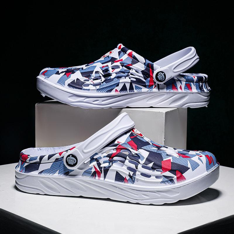 

Летние дышащие сандалии на мягкой подошве: Модные легкие мужские пляжные шлепанцы-трансформеры 46-47