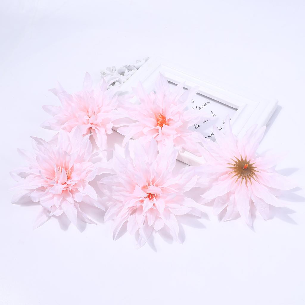 3/5PCS Dahlia Artificial Silk Flower Heads Decorative Scrapbooking For Home Wedding Brides Room Decoration Fake Flower accessory