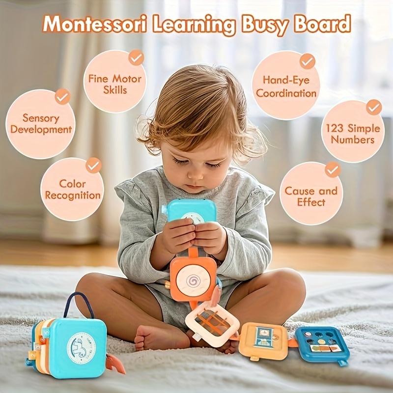 Busy Board,Multifunctional Sensory Educational Toy,Finger Fine Motor Skills Learning,Suitable for Indoor and Outdoor Travel,Foldable and Easy To Carry