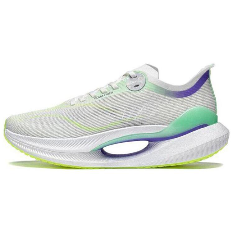 New LINING Jueying 2 Essential Running Shoes Men Low Top White/Green ARRT005-1