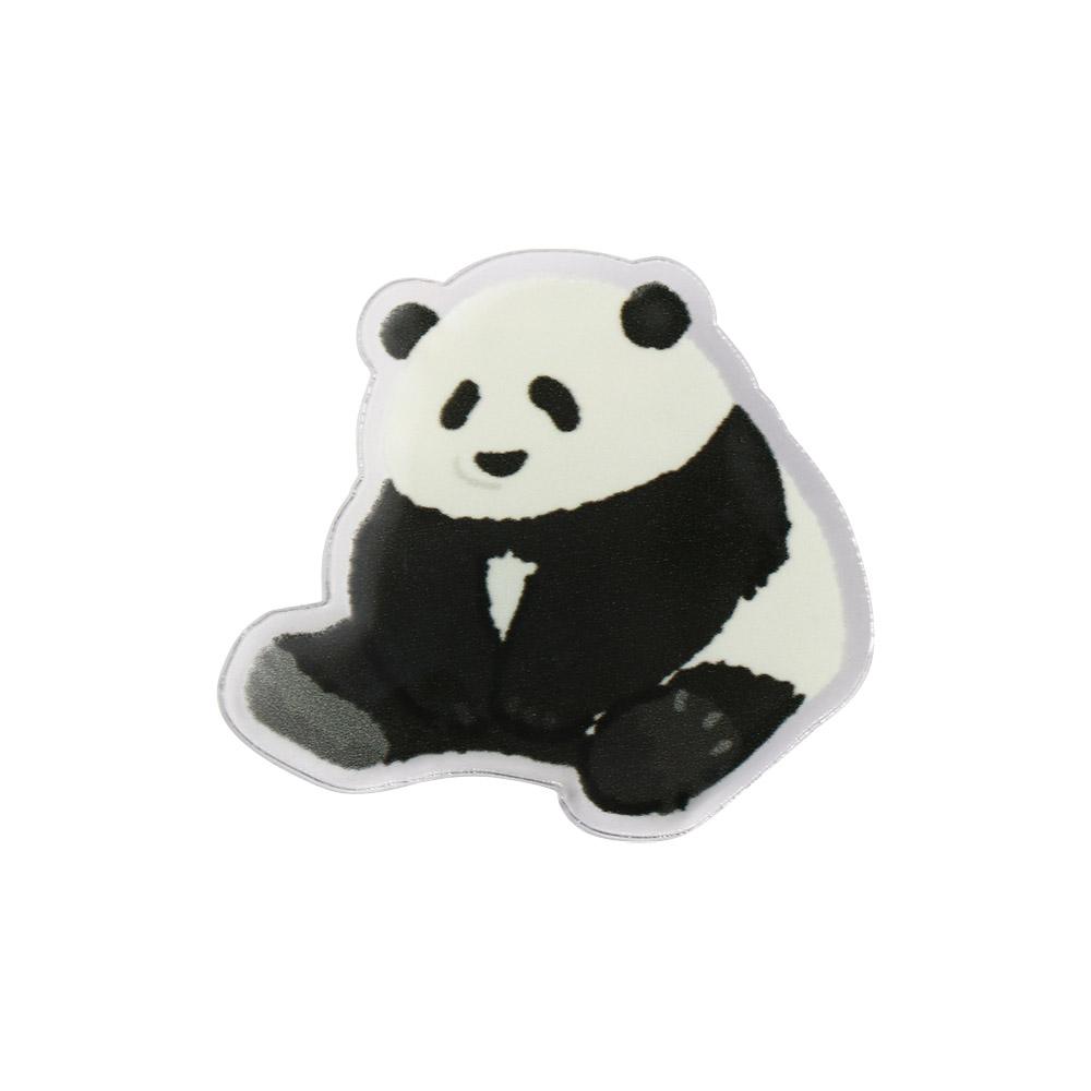 Fashion Panda Acrylic Panda Pin Cute Bear Flower Panda Brooch Cartoon Breastpin Animal Badge Unisex