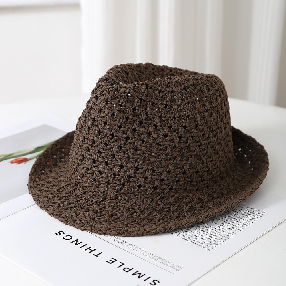 

2025 новая полая шляпа-ведро, летняя дышащая солнцезащитная шляпа, женская тонкая анти-ультрафиолетовая солнцезащитная шляпа-ведро M（56-58cm） темно-коричневого