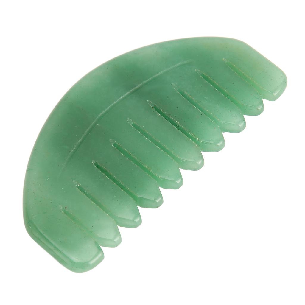 Massage Comb Scalp Care Relax Handheld Portable Jadestone Gua Sha Scraping Comb for Head Arm Leg