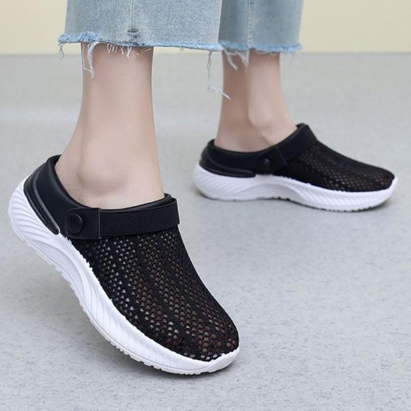 On Beach Sandals Hollow Breathable Slides Low Heel Soft Woman Slippers Clappers Slip-resistant Shoes for Women Original H Sandal