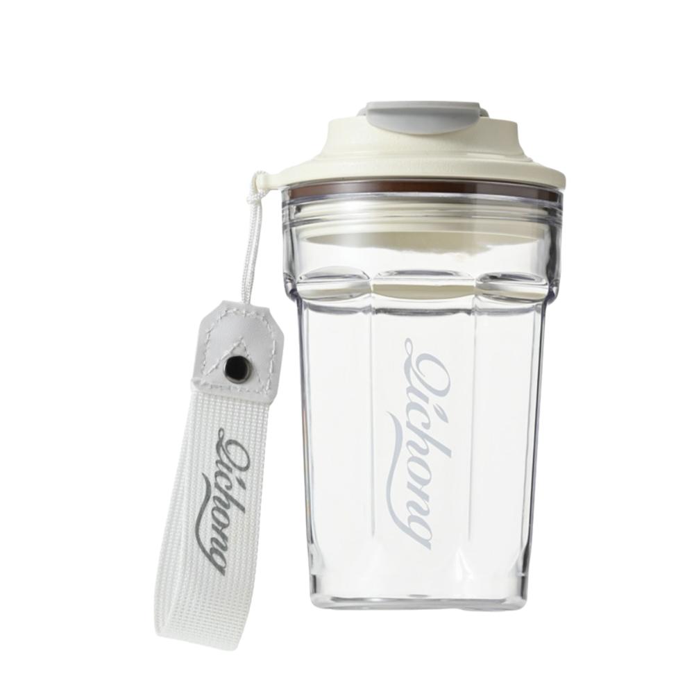 Fashion Plastic Coffee Cup Sealed Anti Fall Water Cup 500ml Handheld Rope Water Bottles Outdoor Sports