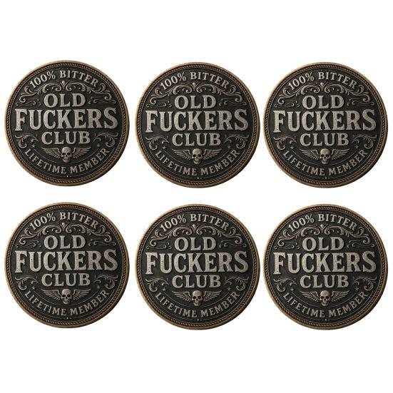 Old F*ckers Club Coin Funny Still Kicking Lifetime Member Coin No Rules No Filters Challenge Coin Adults Collectible Retirement Birthday Gag Gift for