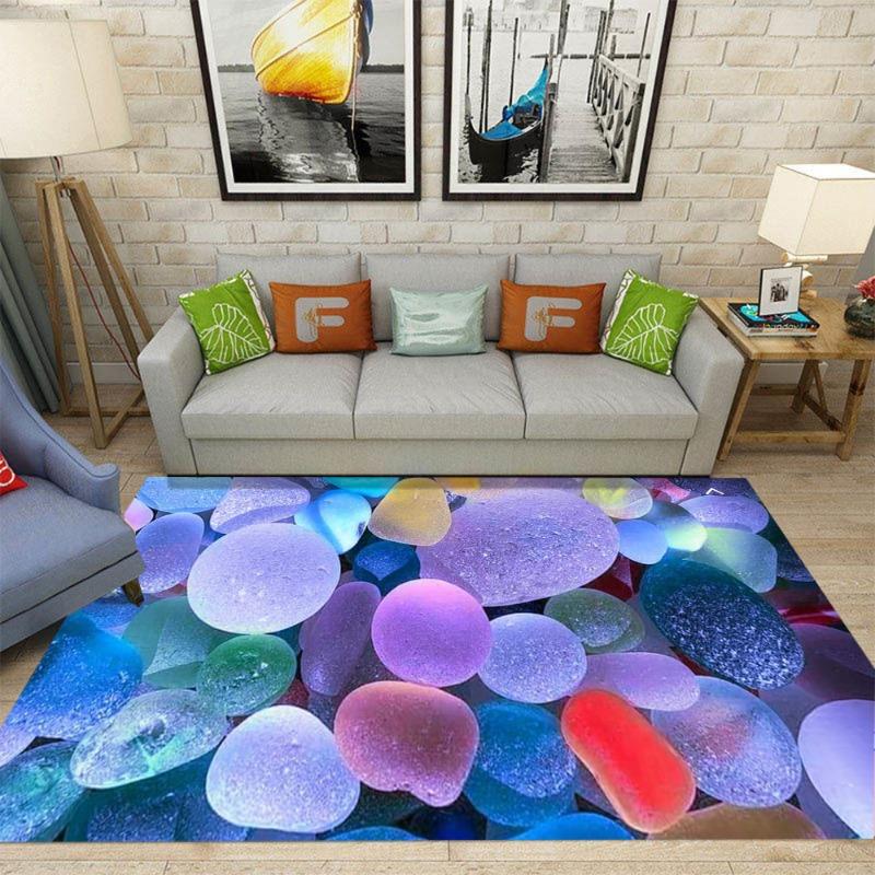 Wizualny Dywan 3D Seria Różowa Trójwymiarowy Gęś Miękki Kamień Drukowana Mata Podłogowa Salon Sypialnia Antypoślizgowy Duży Dywan