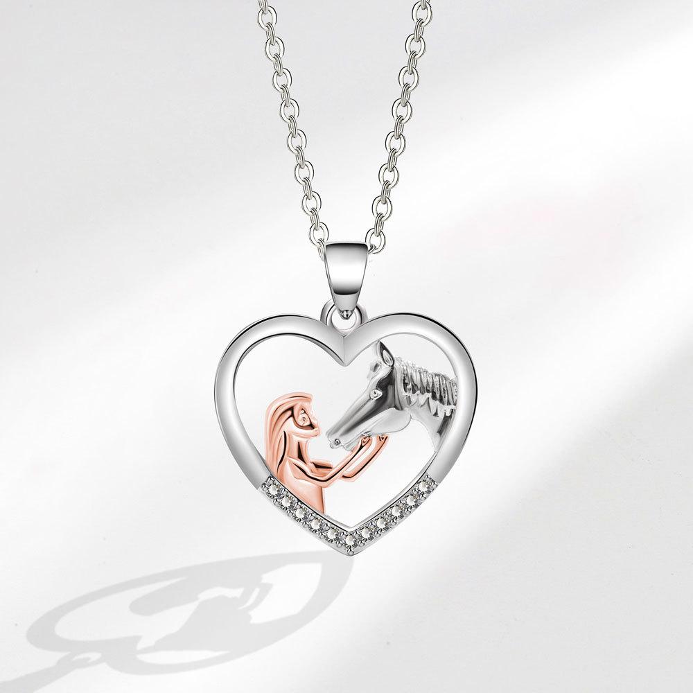 Eternal Heart Delicate Clavicle Necklace For Women Versatile Birthday Gift Elegant Pendant Jewelry Accessory