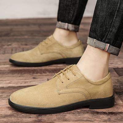 Móda Pánské Boty Oxfords šněrování Pohodlné Semišové Kožené Boty Vintage Klasické Ležérní Pánské Boty Oxford Kancelářské Pánské Lehké boty