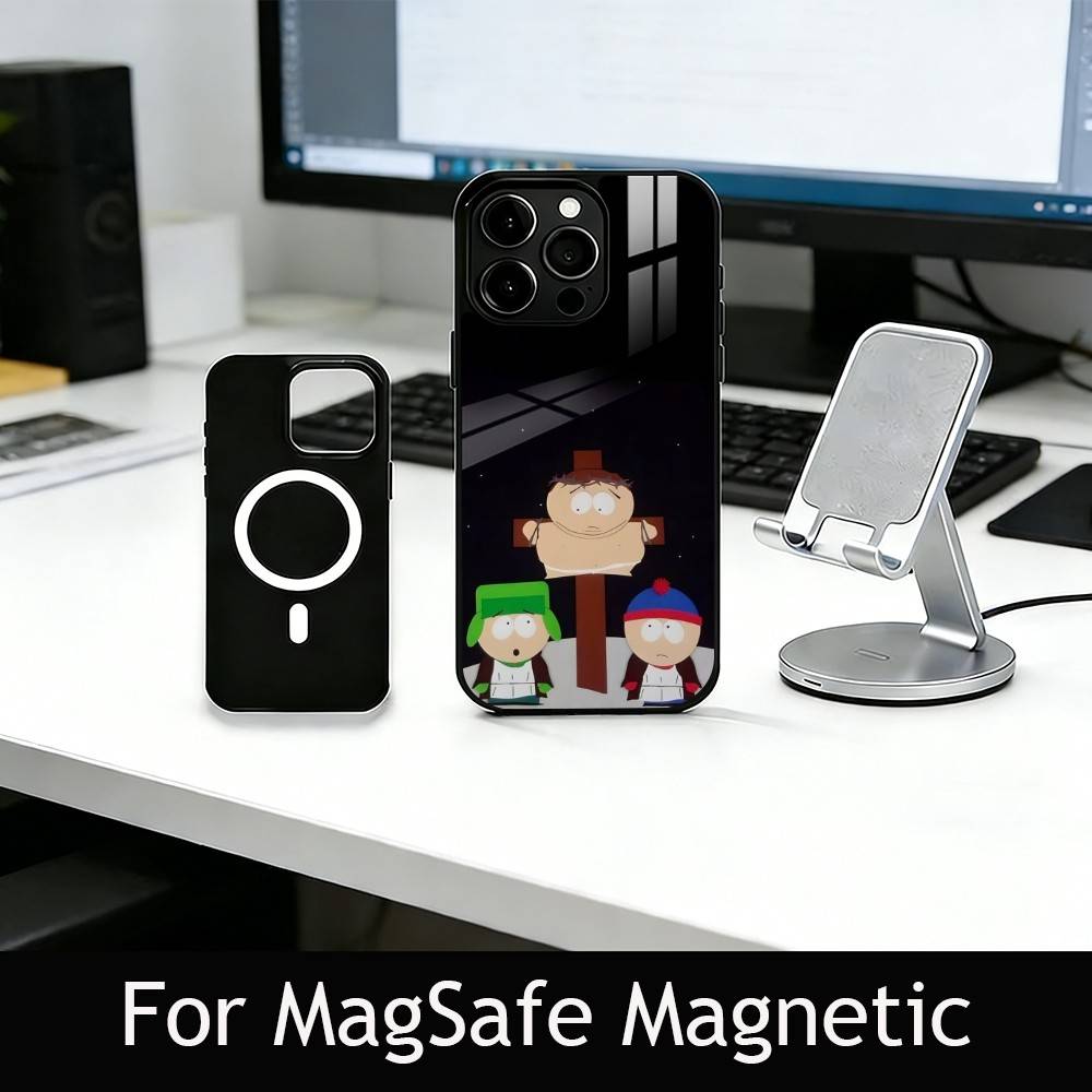 Animated Humor S-South Park Phone Case For iPhone17,16,15,14,13,12,11 Plus,Pro Magnetic For Magsafe Wireless Charging