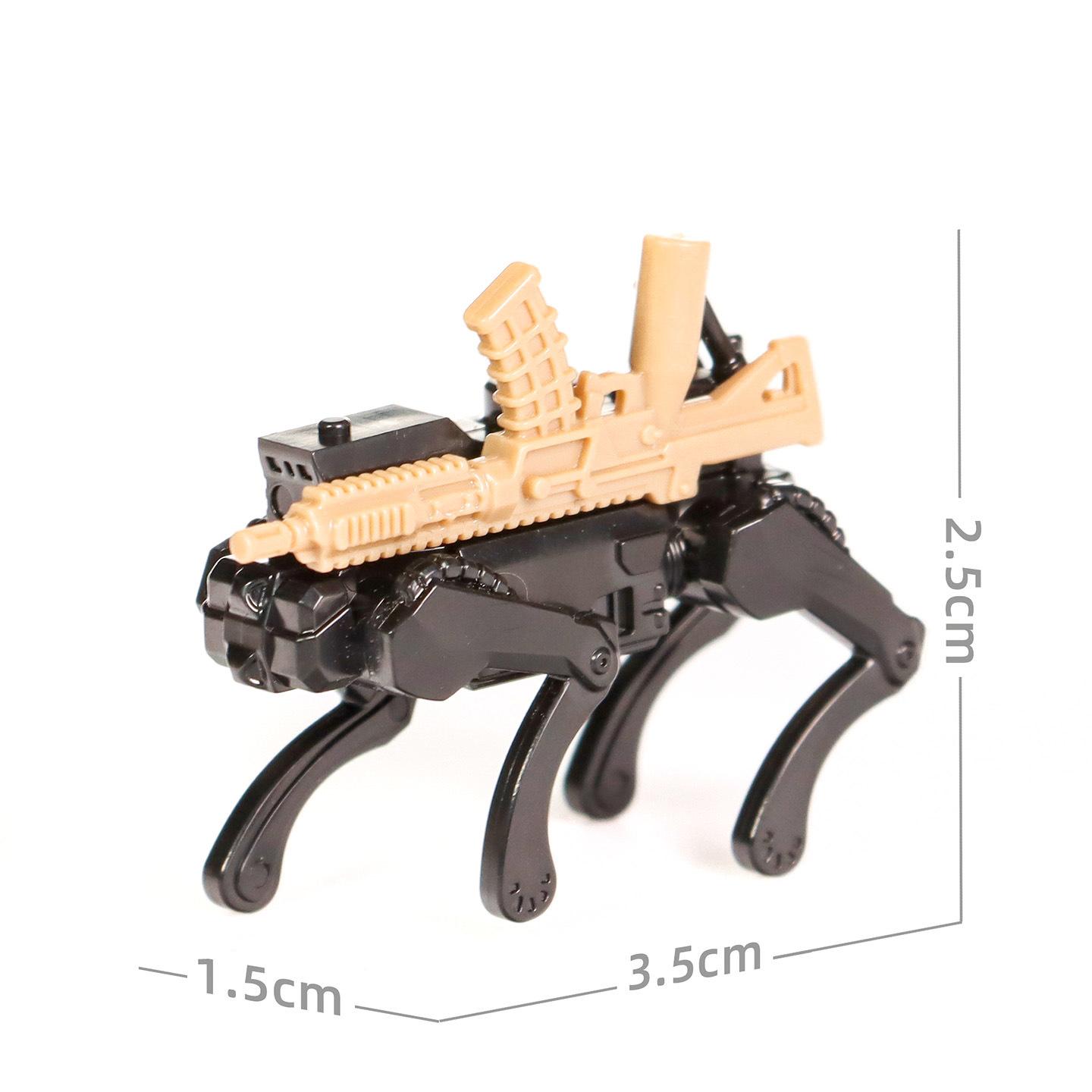 Конструктор MOC Военный Робот-Собака и Атакующий Дрон - Робот-Собака с Оружием и Снаряжением - Военный Конструктор