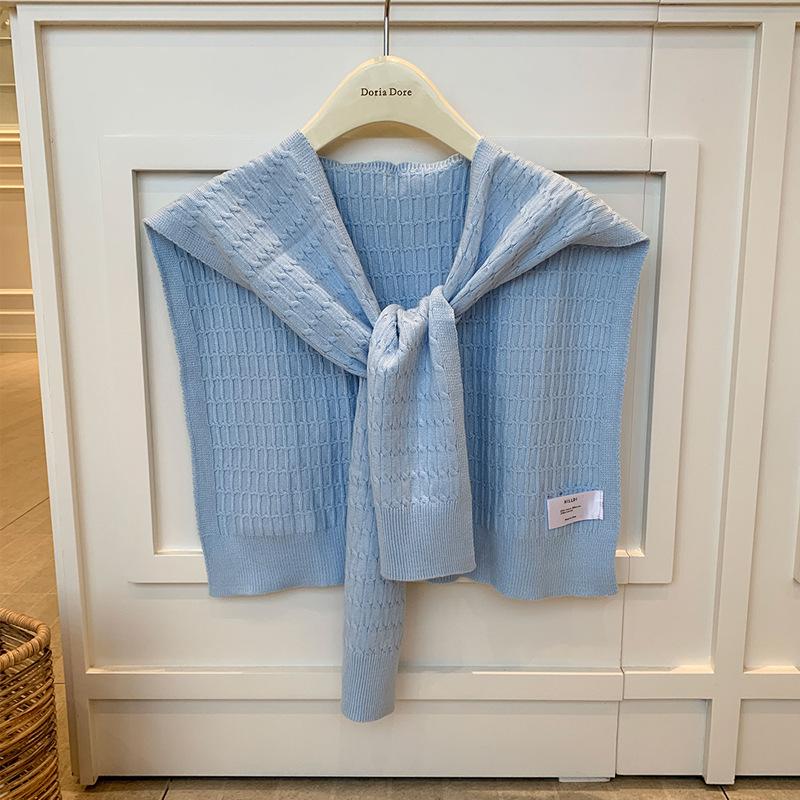 

Classic Cable Knit Shawl Vest - Layered Solid Color for Spring & Summer One Size