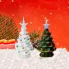 Retro Hand-Painted Tabletop Christmas Trees, Ceramic Christmas Trees That Light Up, Table Top Christmass Tree With Lights