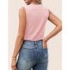 YYFS Women's Fashion Casual Summer Spring Solid Color Print Sleeveless V-Neck Blouses & Shirts