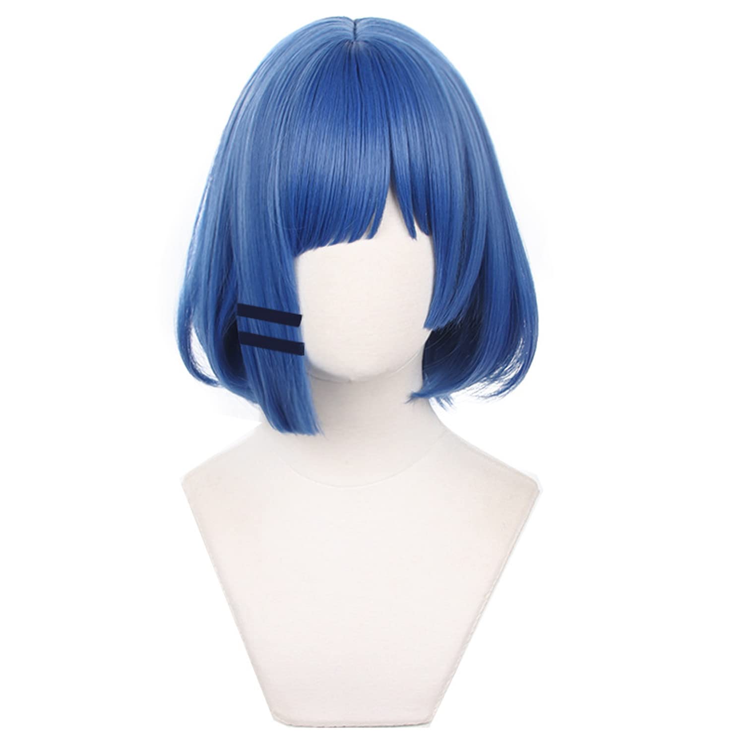 

Blue Short Anime Character Perfect for Comiket Cultural School and Includes Wig Wig, Cosplay, Heat-Resistant, Events, Festivals, Festivals, Halloween, синій