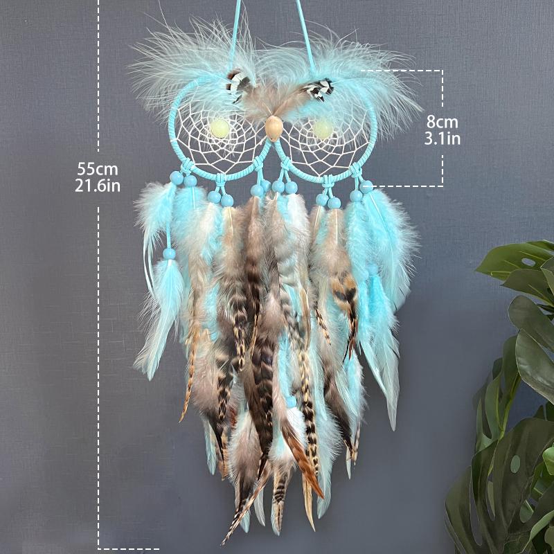 Dream Catcher Hand-woven Feathers Wind Chime Creative Living Room Hanging Ornaments Wall Pendant Festival Gifts Home Decorations