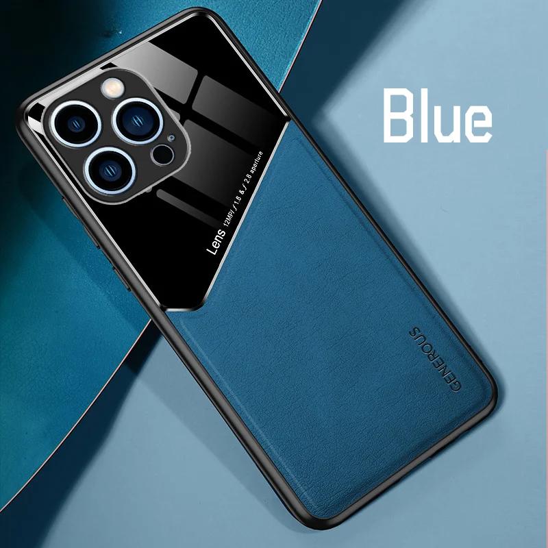 Luxury Leather Car Magnetic Protective Case for  IPhone 16 Plus 16 Pro Max 15 14 13 12 Mini 11 X XR XS Max 7 8 Protect Shockproof Protection Cover