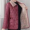 Stylish Versatile Autumn/Winter Plus Velvet Jacket for Middle-Aged/Elderly Moms - Wash-Free Warm Cotton Coat