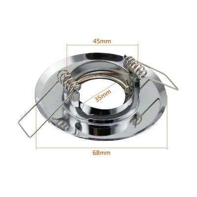 Suporte de lâmpada MR16 GU10 de alta qualidade, estrutura de holofotes LED embutidos, suportes de luz de teto ajustáveis, recorte de 45 mm