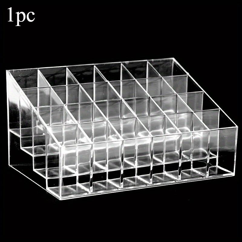 Acrylic Lipstick Holder - 24-Compartment Makeup Organizer,For Cosmetics,Skincare & Jewelry Organizer, Cosmetic Storage Organizer 24