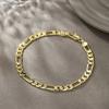 Stainless Steel Gold Color Bracelets for Men Women 4mm Figaro Link Chain 8 Inch Geometric Wristband Simple Jewelry Wholesale