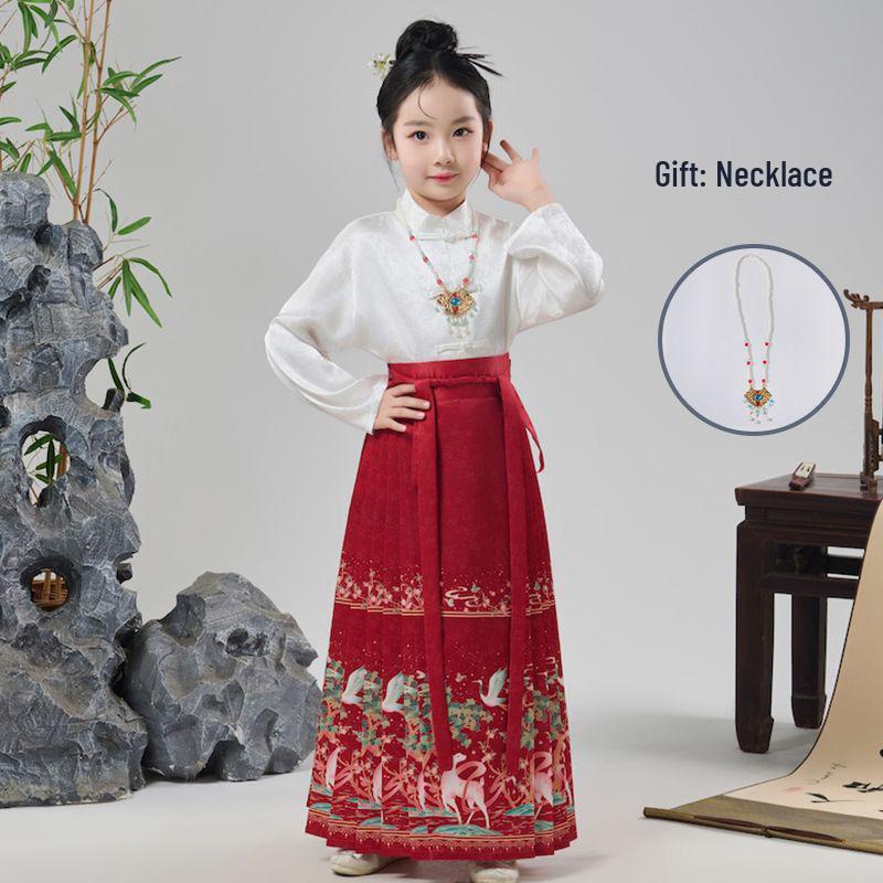 Ma Mian Skirt: New Chinese Style Hanfu Choir & Performance Costume for Girls