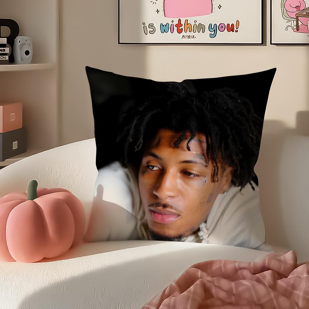 Toppg HipHop Rapper YYoungBoy Cushion Cover Pillowcase Short Plush Invisible zipper Room Sofa Cushion Cover