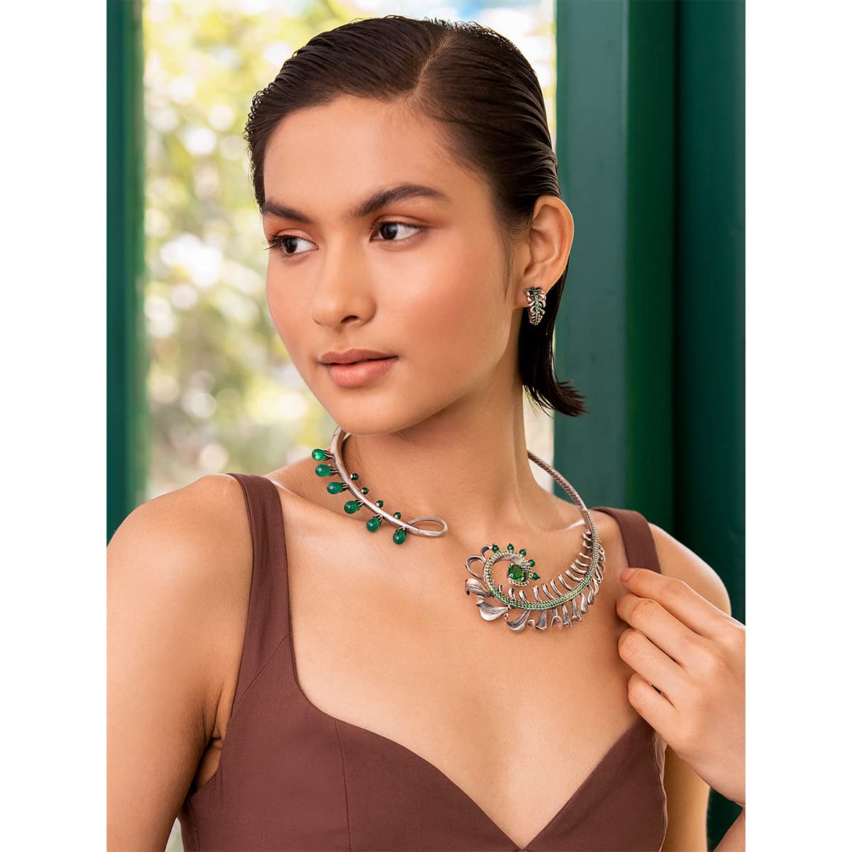 Серьги CaratLane Unlearn из окисленного серебра 925 пробы — фото 6