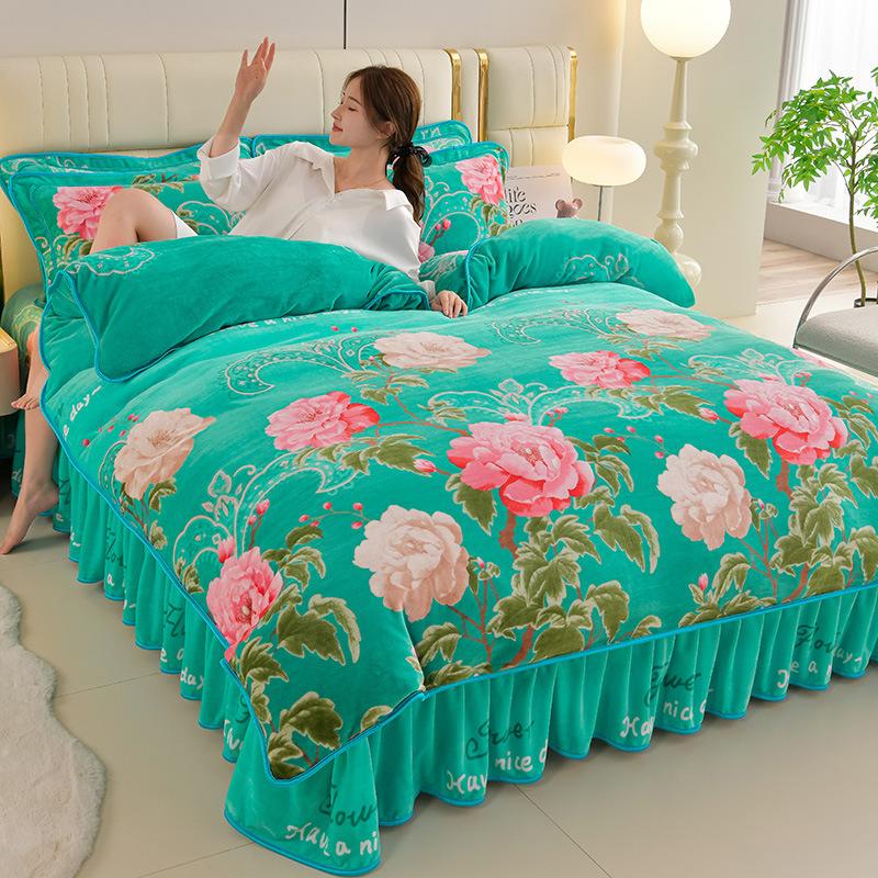 Four-Piece Set Of High-Gram Milk Fleece,4-Pcs Set Of Thickened Milk Fleece,4-Pcs Set Of Maternal And Infant Grade Farley Fleece, Class A