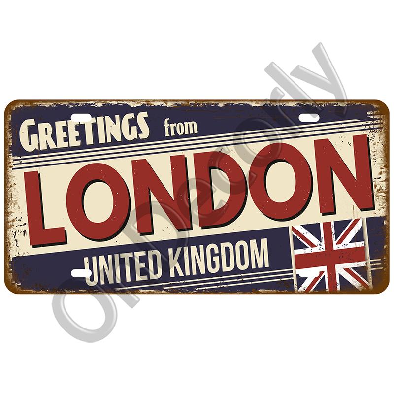 National Flag Tin Sign Plaque | (France/Spain/Germany/Mexico/USA) | Home/Bar/Craft Space Decor
