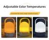 Rechargeable Dual-Color Night Light, Adjustable Brightness for Camping & Bedroom Sleep Aid