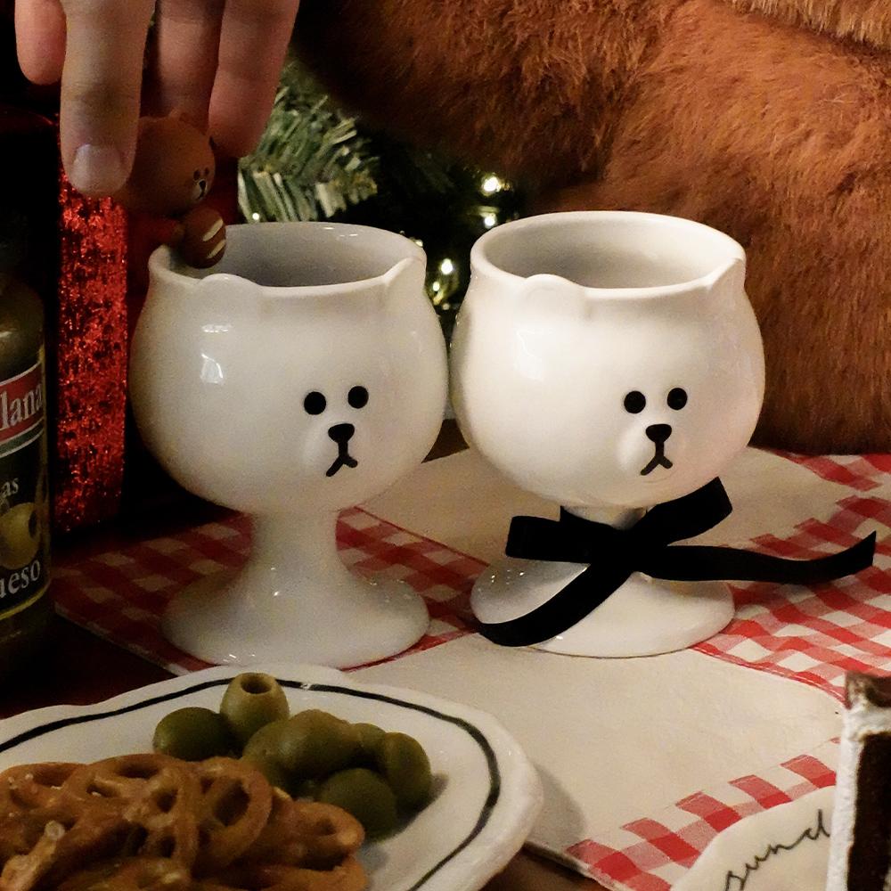 LOFA Seoul X LINE FRIENDS Brown Special Edition Wine Glass Set