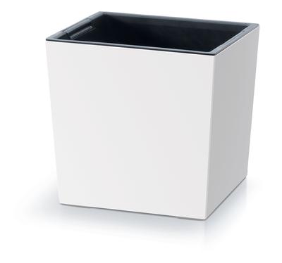 Pot de fleurs bas carré URBI DURS300L | Blanc