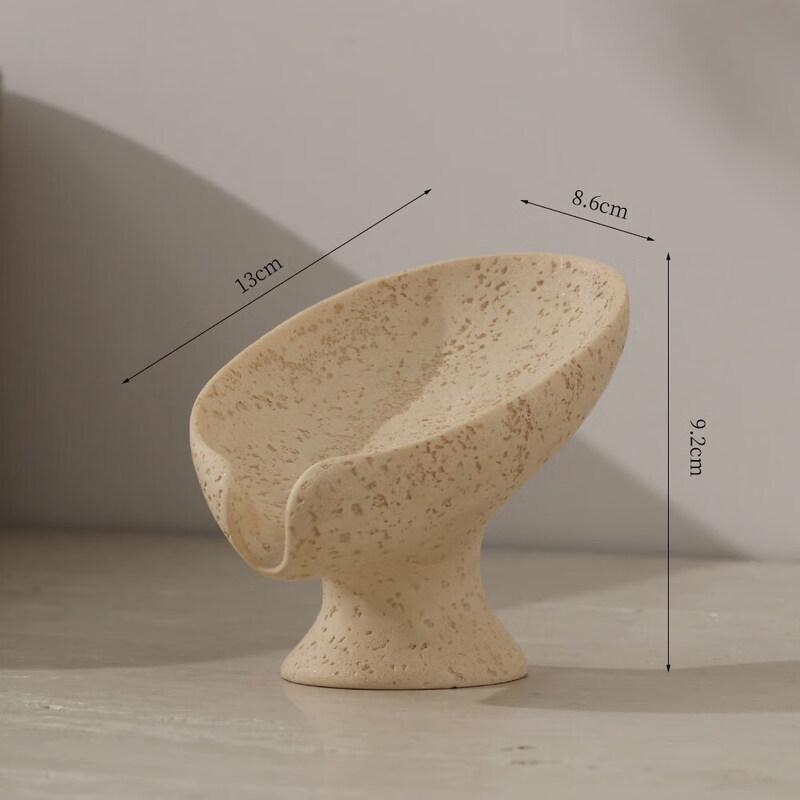 LIEI Travertine Lotus Leaf Draining Soap Dish