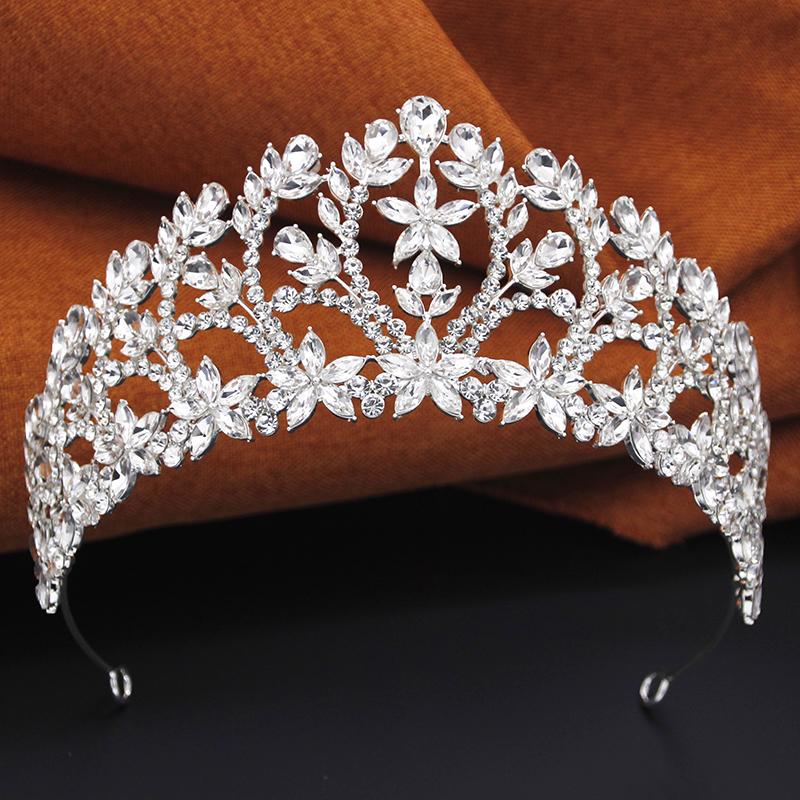 

Барочные цветочные тиары для женщин, для вечеринки по случаю дня рождения, диадема для невесты, элегантная корона королевы, свадебные украшения для волос