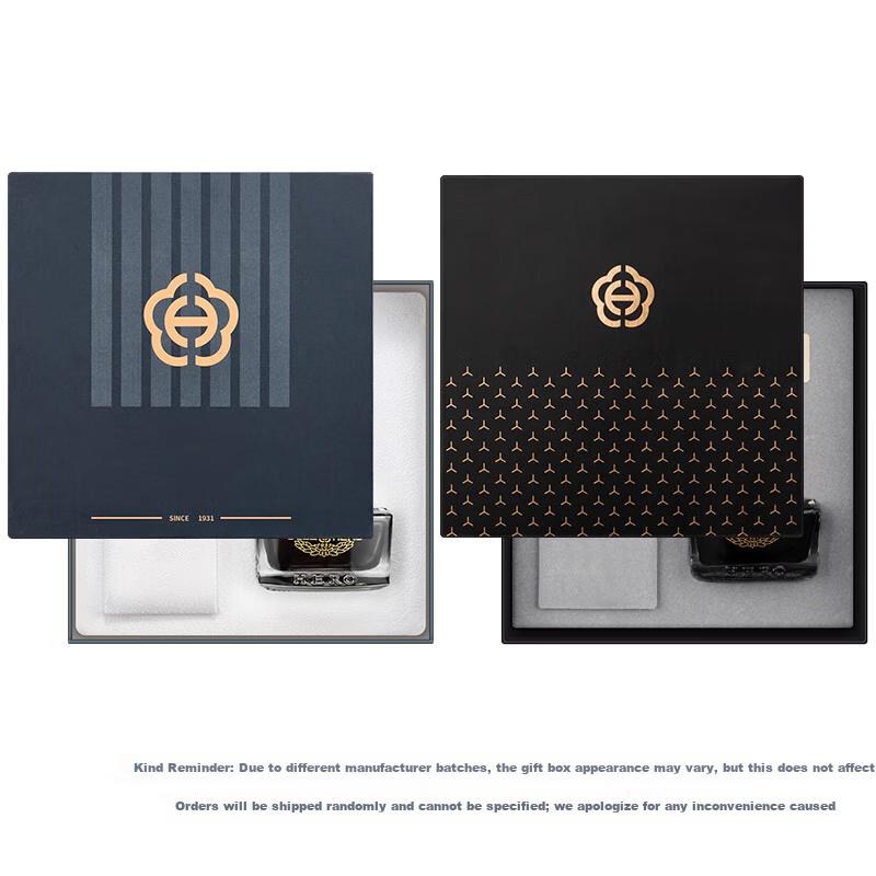 Hero Fountain Pen 1501 Black Elegant Fine Iridium Nib Signature Pen Fashion Office Student Ink Gift Box Set F Nib