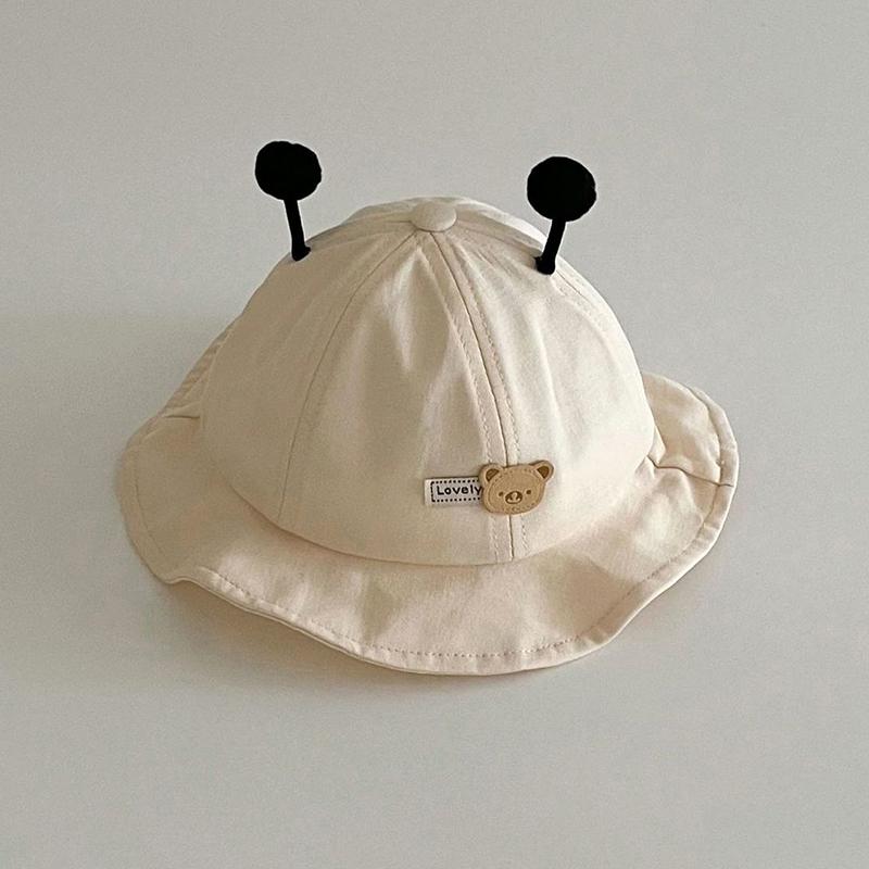 Cute Cartoon Baby Bucket Hat Summer Wide-brim Fisherman Cap for Toddler Boy Girl Solid Color Kawaii Kids Panama Sun Hats