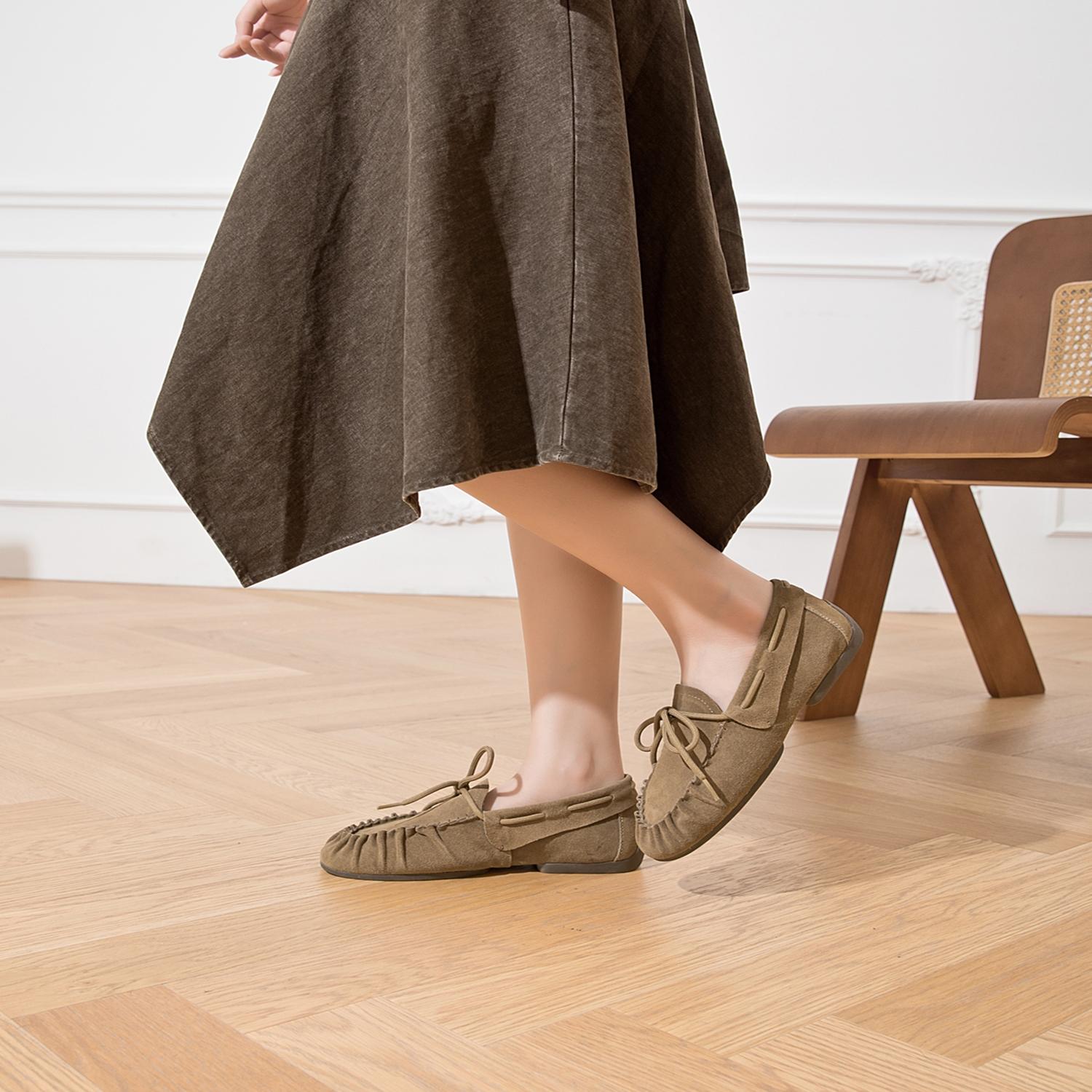 

Женские лоферы в британском стиле из натуральной кожи, туфли-бини, женские плоские нескользящие винтажные мокасины-слипоны для женщин 40 коричневый