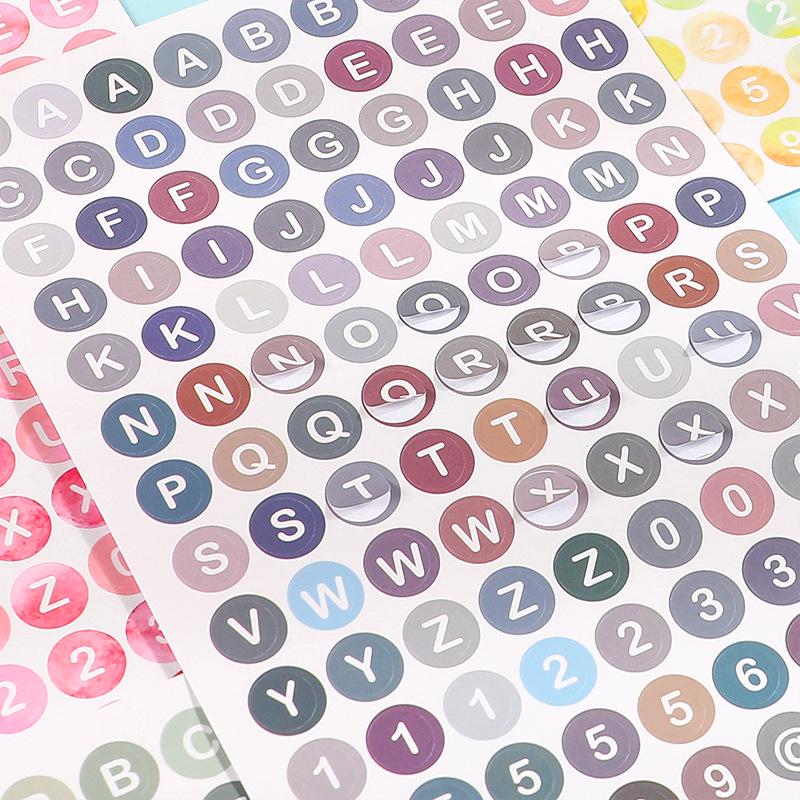 Korean Style Colorful Number & Letter Stickers for Decoration & Album Diaries