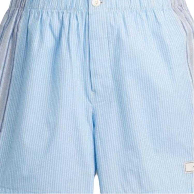 Coach Logo Badge Elastic Waist Side Panel Casual Shorts Men shorts Light-Blue CBR19-VS1