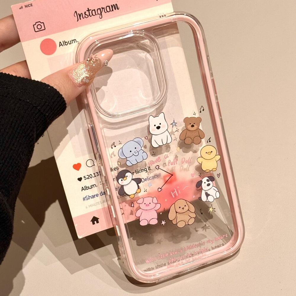 

Clock Animal for IPhone16ProMax for Apple Phone Case 15/13/1 2/14 All-Inclusive Soft Case 11 For Apple 11