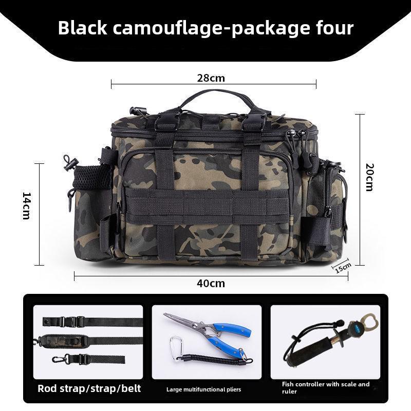 "Luya Multifunctional Waterproof Fishing Gear Waist & Messenger Bag – Large Capacity Rod & Storage Bag"