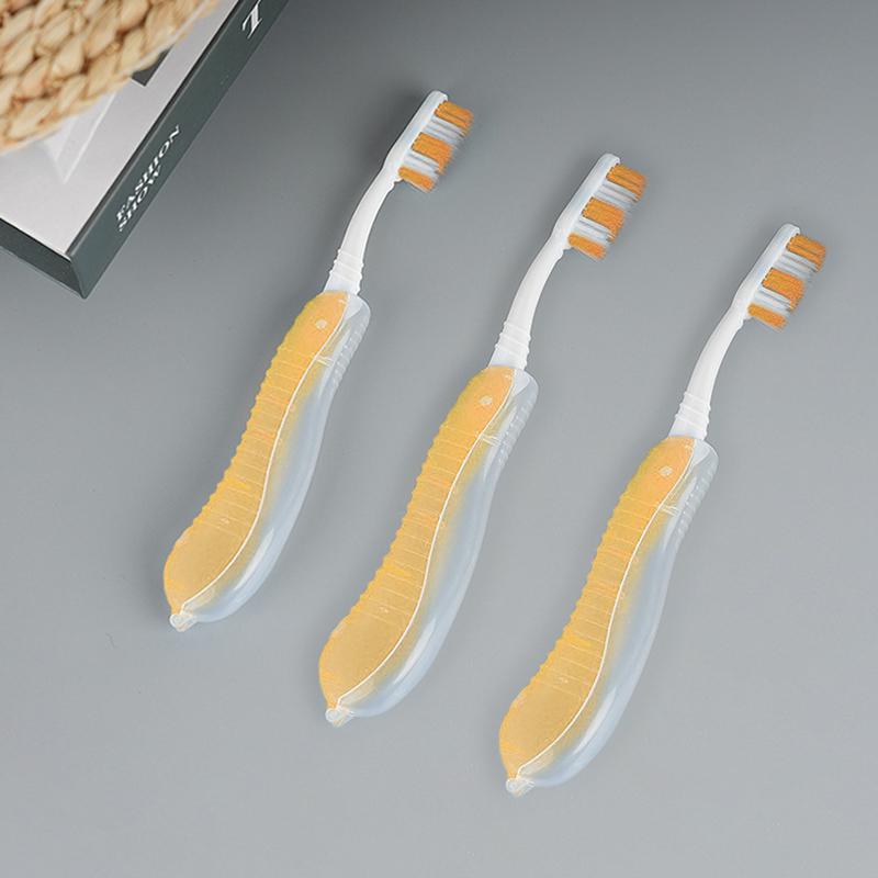 2Pcs Folding Toothbrush Set for Travel Camping Hiking Portable Compact Size Outdoor Essential