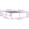 Bed Frame Sonoma Oak 140 x 190 cm Particleboard and Metal