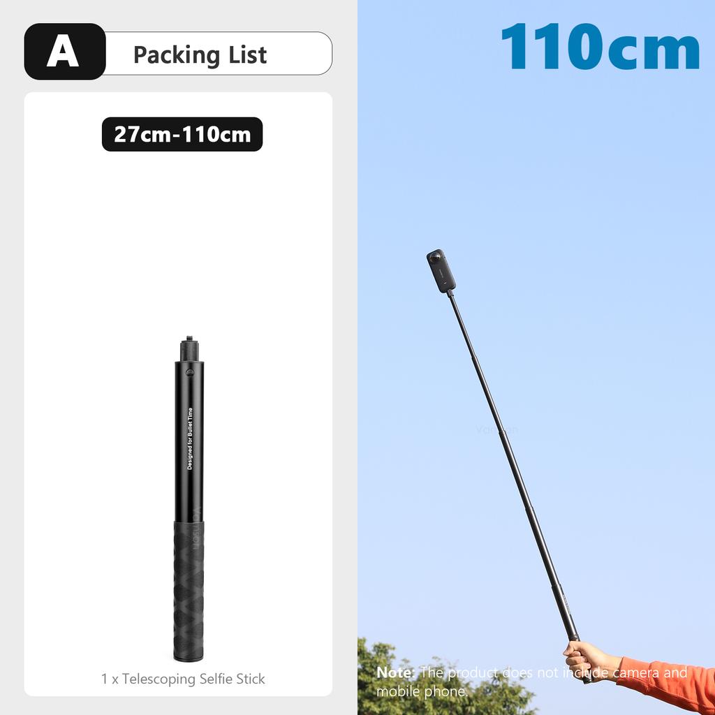 Vamson Invisible Selfie Stick for Insta360 X3 Rotating Time Handheld Tripod for Insta 360 ONE X2 ONE RS GoPro Accessories 7